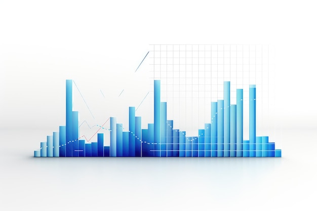 Gráficos estatísticos com imagem gerada por IA de dados