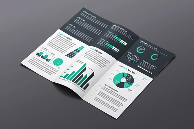 Gráficos del folleto comercial de la empresa