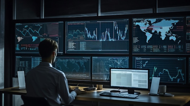 Los gráficos y la IA generativa se utilizan en el panel de análisis empresarial del analista de datos