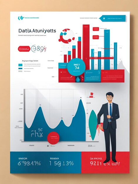 Foto gráficos de información de negocios y finanzas