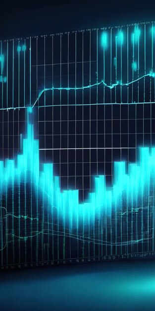 Gráficos de mercado con gráfico financiero