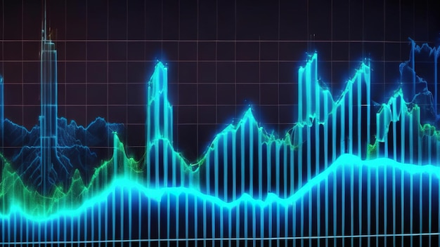 Gráficos de mercado con gráfico financiero