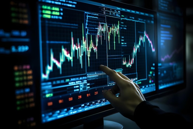 gráficos del mercado de valores IA generativa