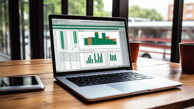 Foto gráficos de negocios editables gráficos de finanzas gráficos de rendimiento gráficos de clasificación