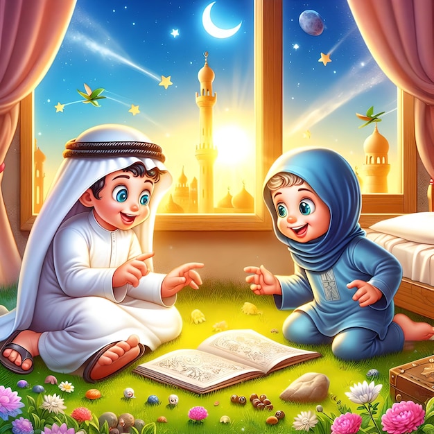 Foto gráficos promocionales para el ramadán