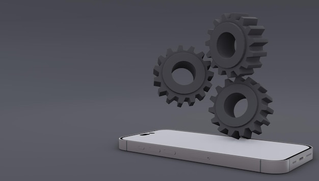 Grafik Vektor Handphone dengan Simbol Windows WiFi Kunci Pengguna Pie Cloud