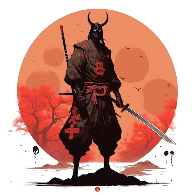 Grafik von Samurai