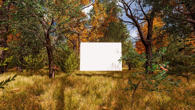 Foto grafische ressourcen für nachhaltige entwicklungsziele biodiversität eine wachsende wirtschaft und ökologie 3d-render mit billboard und leinwand