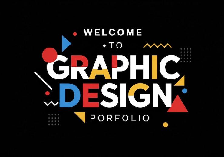 Foto grafisches design für portfoliotypographie