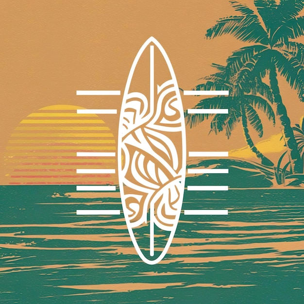 Foto grafisches design für surf-t-shirts