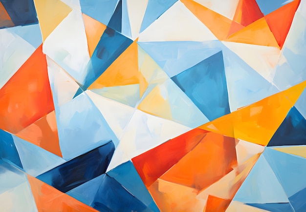 Grafisches Polygon Abstrakt Malerei Kunst Textur Dreieck Farbiges geometrisches Kunstwerk niedriges Poly
