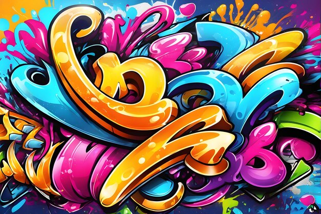 Foto grafiti fondo grafiti papel de pared grafiti patrón arte callejero fondo grafiti arte grafiti diseño grafiti pintura ai generativo
