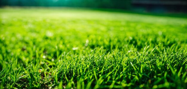 Foto grama verde na luz noturna do estádio