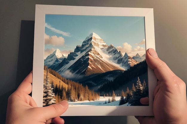 Gran altitud montaña pico nieve montaña pico fondo papel pintado ilustración naturaleza paisaje