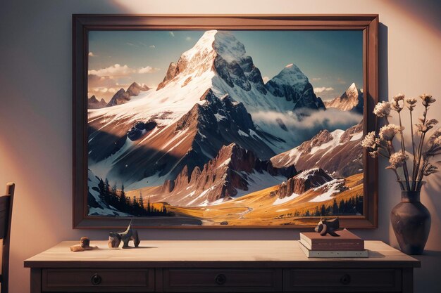 Gran altitud montaña pico nieve montaña pico fondo papel pintado ilustración naturaleza paisaje