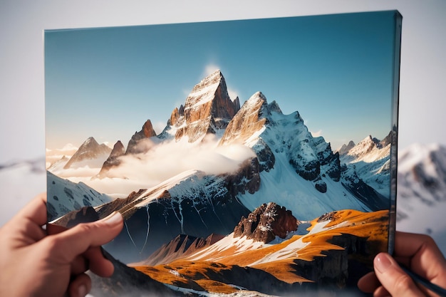 Gran altitud montaña pico nieve montaña pico fondo papel pintado ilustración naturaleza paisaje