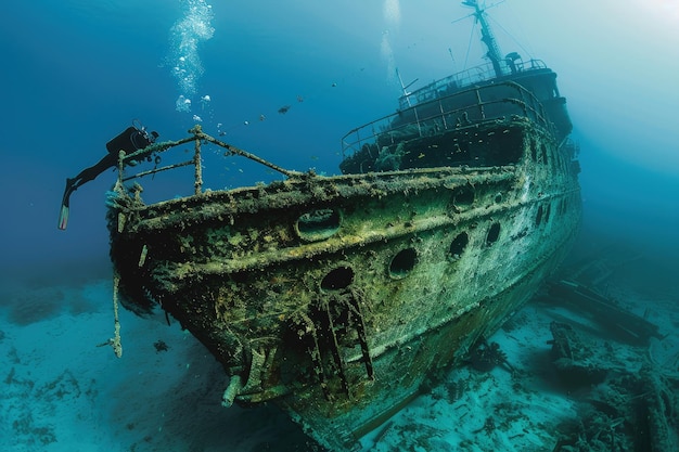 Un gran barco en medio del océano