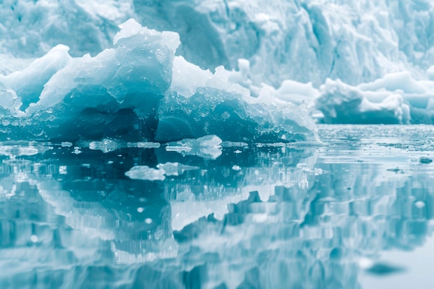 Un gran bloque de hielo flotando en el océano