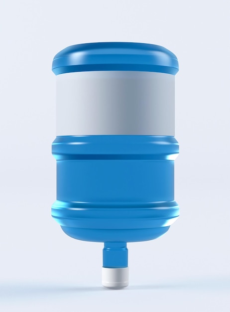 Gran botella de agua gran botella de aguas plástico ilustración 3D renderización 3D