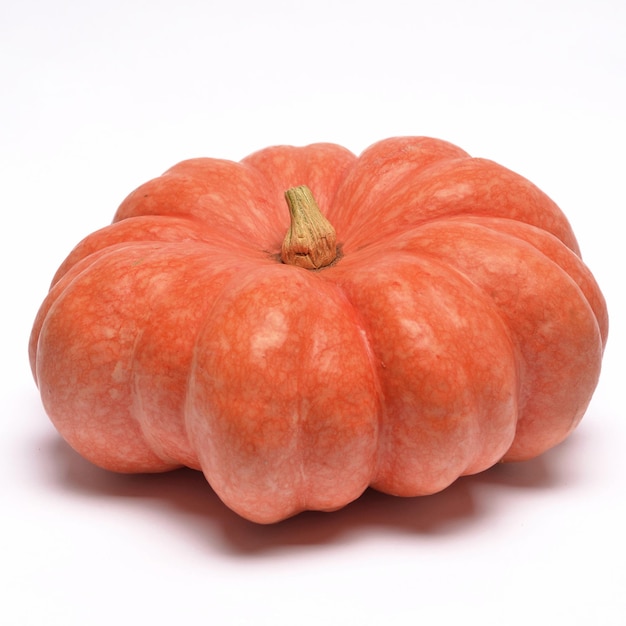 Gran calabaza fresa madura aislado sobre fondo blanco.