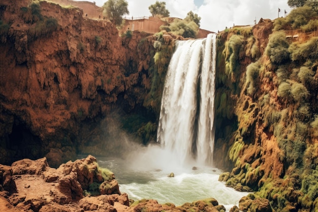 Gran Canaria Tenerife Cataratas canarias Cataratas de Ouzoud Gran Atlas en Marruecos AI Generado