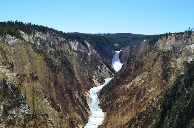 Gran Cañón de Yellowstone tallado por el río Yellowstone