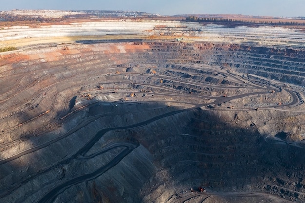 Gran cantera para extracción de minerales