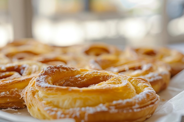 Una gran cantidad de pasteles dulces caseros Productos de panadería IA generativa