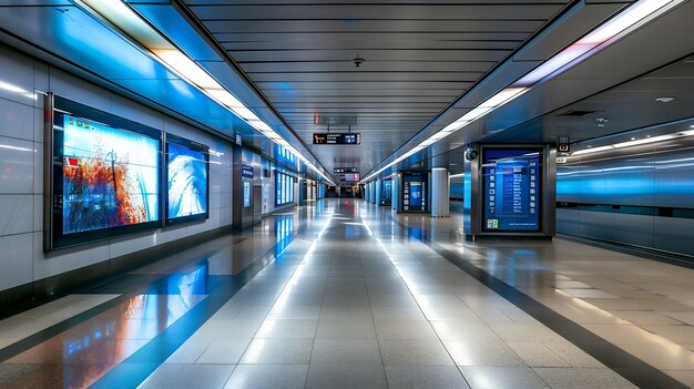 gran cartel horizontal en la estación de metro IA generativa