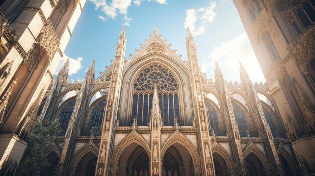 La gran catedral con sus altos pilares