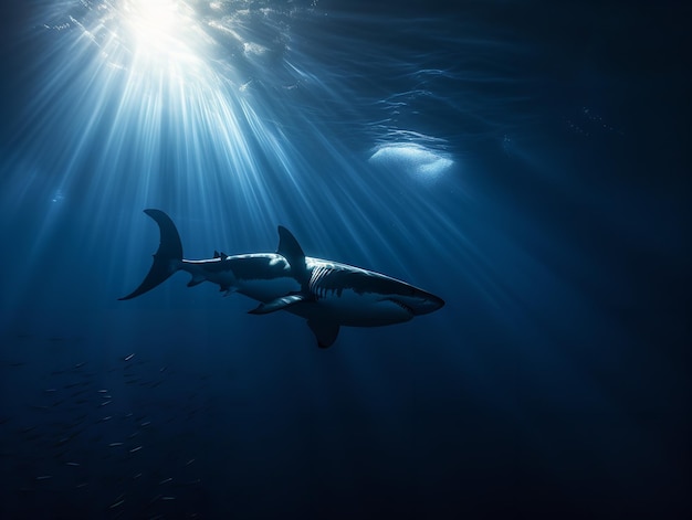 Gran Cazador Blanco Sigilo y Poder Bajo las Olas