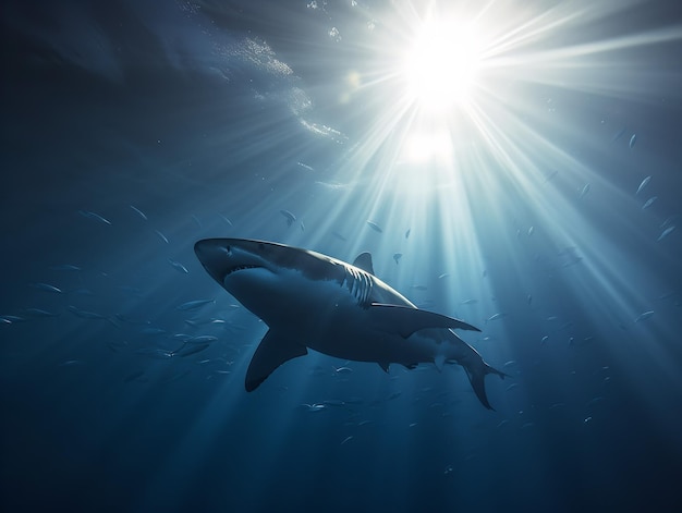 Gran Cazador Blanco Sigilo y Poder Bajo las Olas