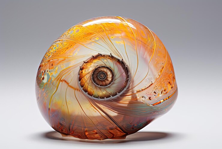 Foto una gran concha de mar con un ojo grande y un ojo grande