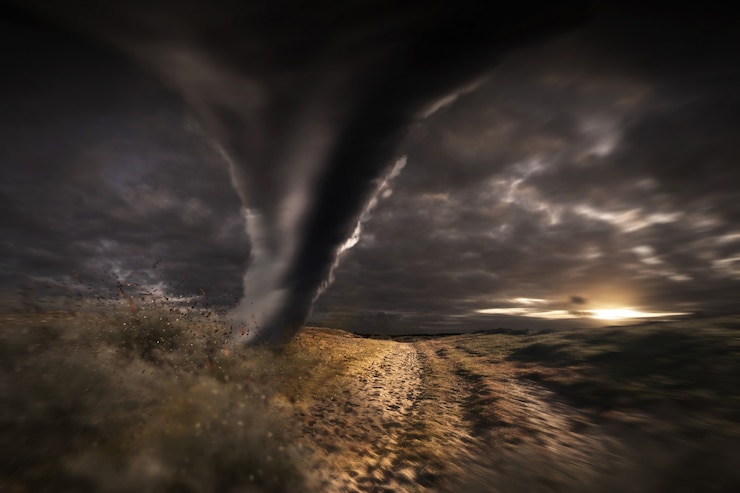 Foto gran desastre del tornado