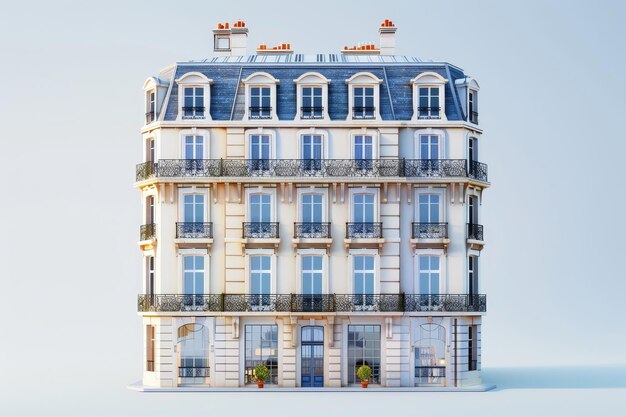 Un gran edificio de apartamentos de ladrillo con un balcón y una ventana