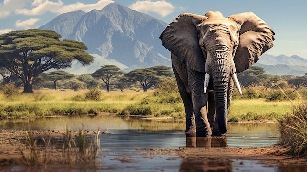 gran elefante imagen creativa fotográfica de alta definición