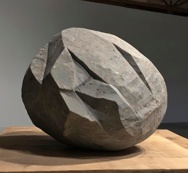 una gran escultura de piedra