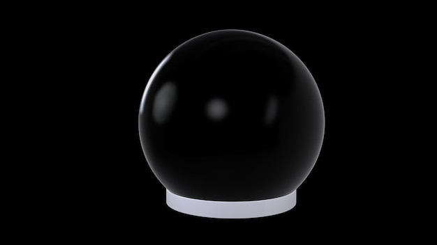 Gran esfera de orbe de vidrio transparente con reflejos, use el modo de pantalla para eliminar el fondo negro