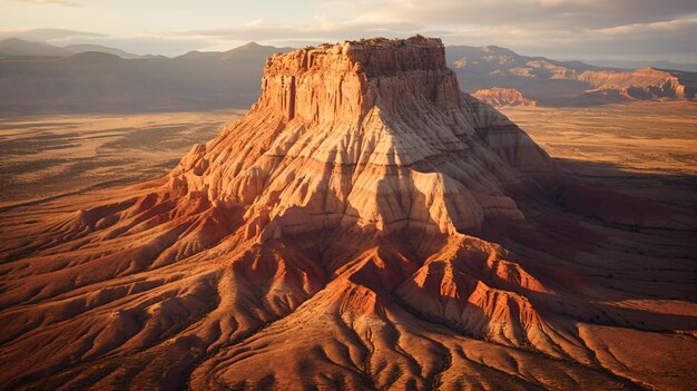 una gran formación rocosa en medio de un desierto