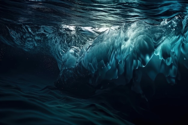 Un gran iceberg en medio de una masa de agua IA generativa