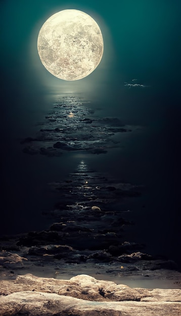 Una gran imagen de fondo de luna llena