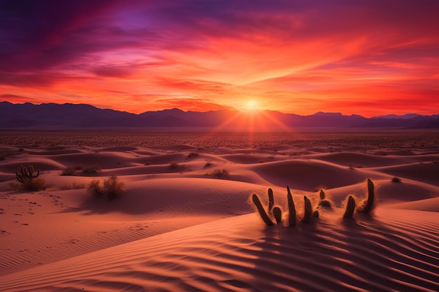 Gran imagen del paisaje natural del desierto
