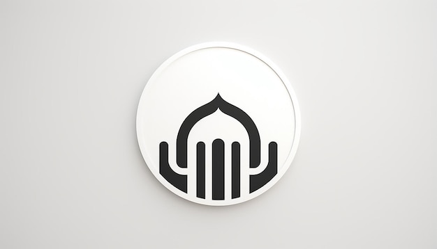 Foto gran logotipo redondo musulmán simplista