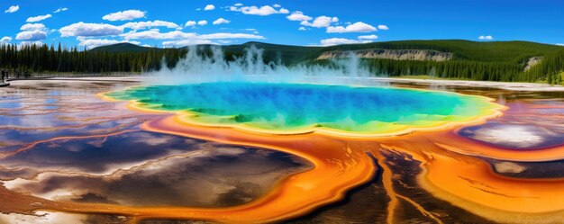 El Gran Manantial Prismático en el Parque Nacional de Yellowstone