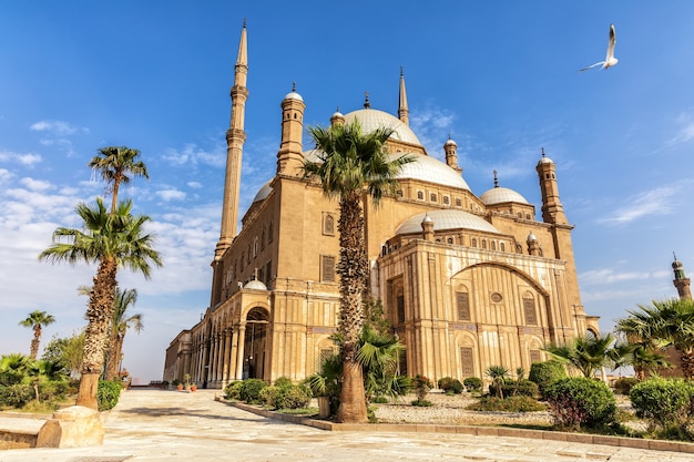 La Gran Mezquita de Muhammad Ali Pasha o Mezquita de Alabastro en la Ciudadela de El Cairo en Egipto.