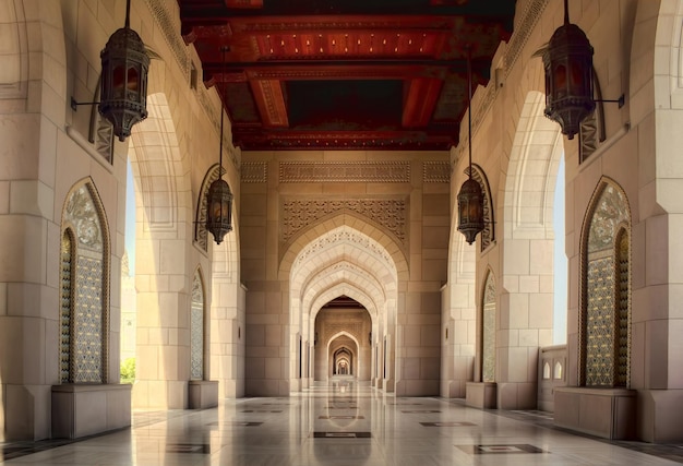 La Gran Mezquita del Sultán Qaboos en Mascate, Omán