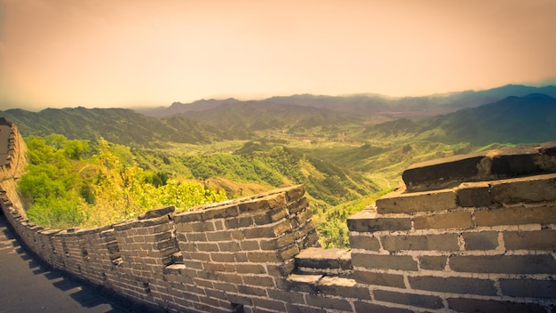 La Gran Muralla China en la sección Mutianyu cerca de Beijing.