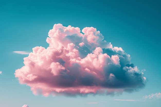 Foto una gran nube rosada en el cielo