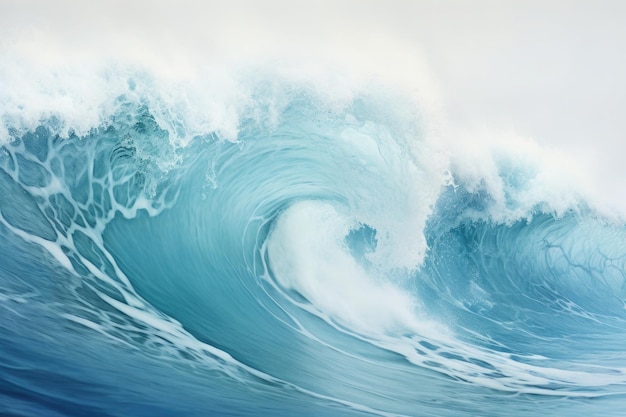 Gran ola tormentosa del océano Ola del mar con efecto remolino Energía de la naturaleza Creada con IA generativa