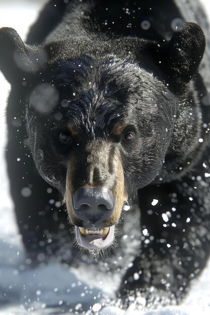 Un gran oso marrón en la naturaleza